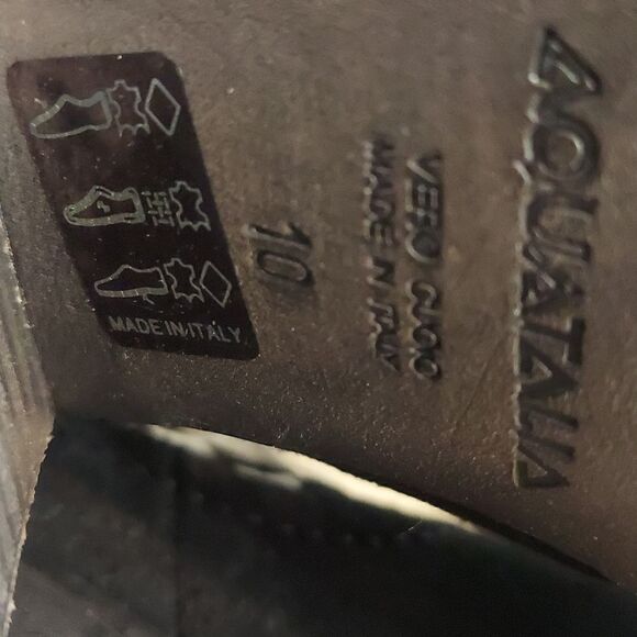 Aquatalia Frannie Black Suede Woven Ankle Booties Sz 10 - Picture 8 of 14